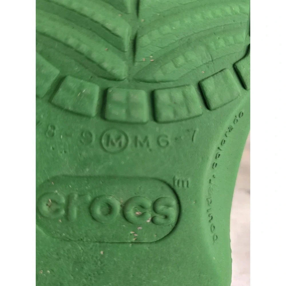 Crocs Classic Clog Green Mens 6-7 Womens 8-9 Slip on Comfort Water Shoes